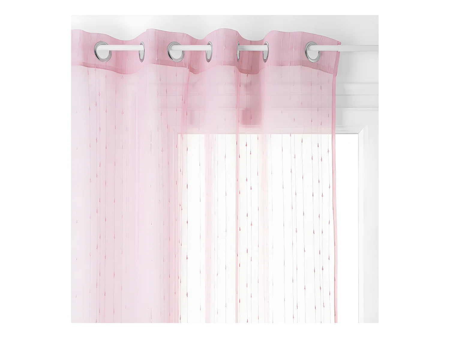 Voilage tissé Plumetis "Anissa" 140 x 240 cm Atmosphera