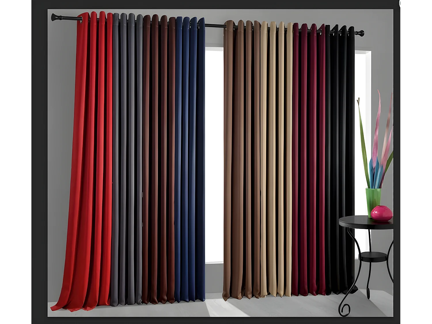 Rideau Occultant Beige Clair 140 X 260 Cm