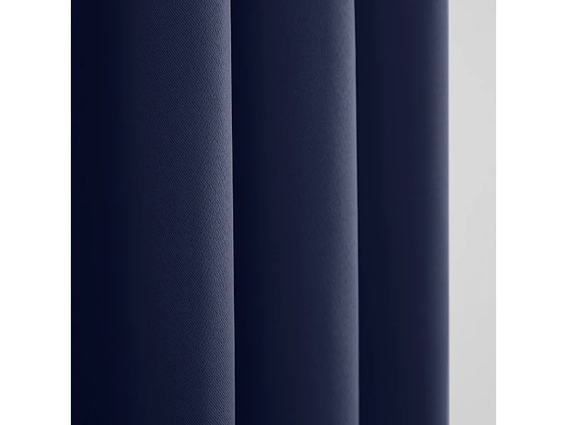 Lot de 2 rideaux occultant phonique et thermique doublé polaire "Arctique" Marine