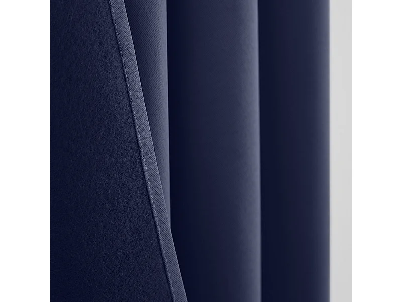 Lot de 2 rideaux occultant phonique et thermique doublé polaire "Arctique" Marine