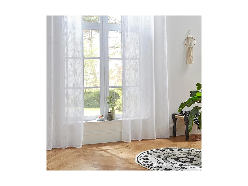 Voilage tissé sablé "Alton" 140 x 240 cm Atmosphera