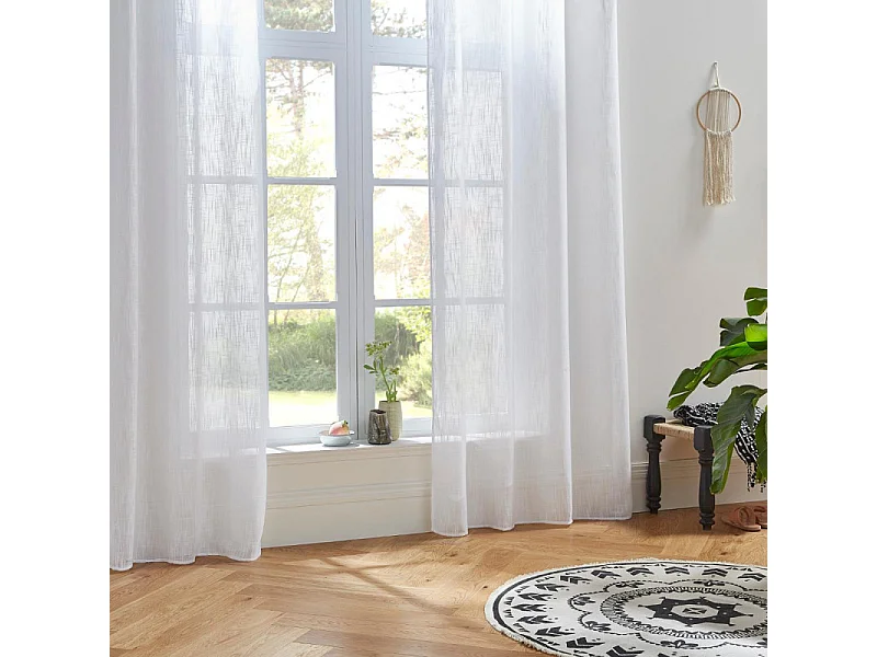 Voilage tissé sablé "Alton" 140 x 240 cm Atmosphera