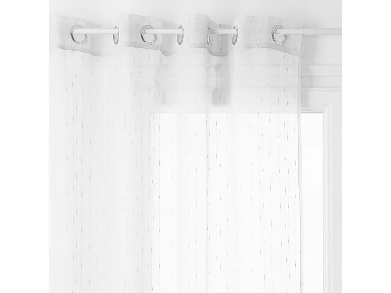 Voilage tissé Plumetis "Anissa" 140 x 240 cm Atmosphera
