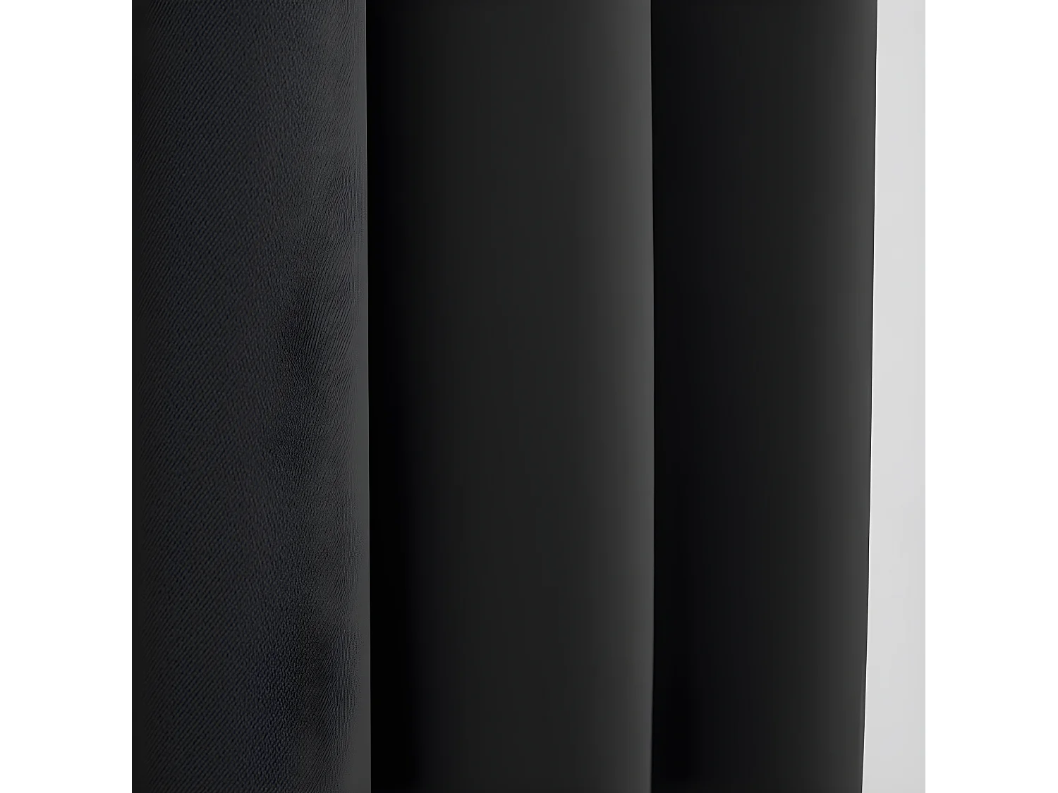 Lot De 2 Rideaux Occultant Noir 140 X 260 Cm
