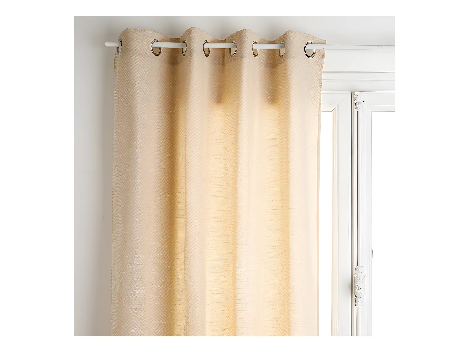 Rideau à œillets "Jacquard Geo" 140 x 260 cm Atmosphera