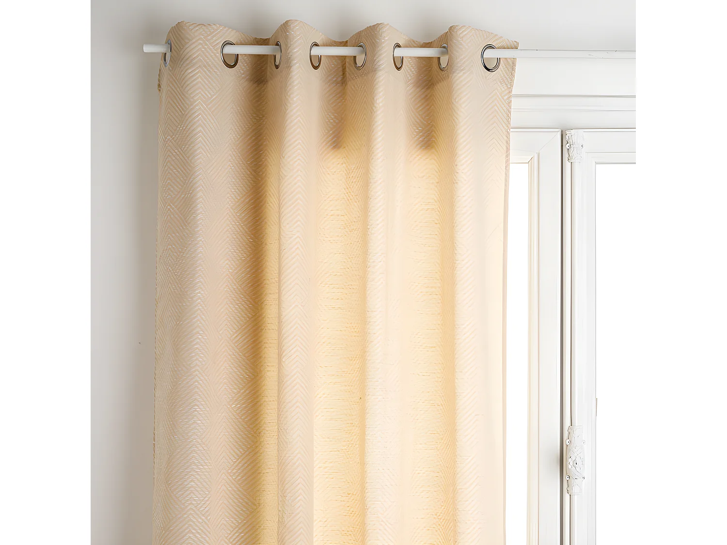 Rideau à œillets "Jacquard Geo" 140 x 260 cm Atmosphera