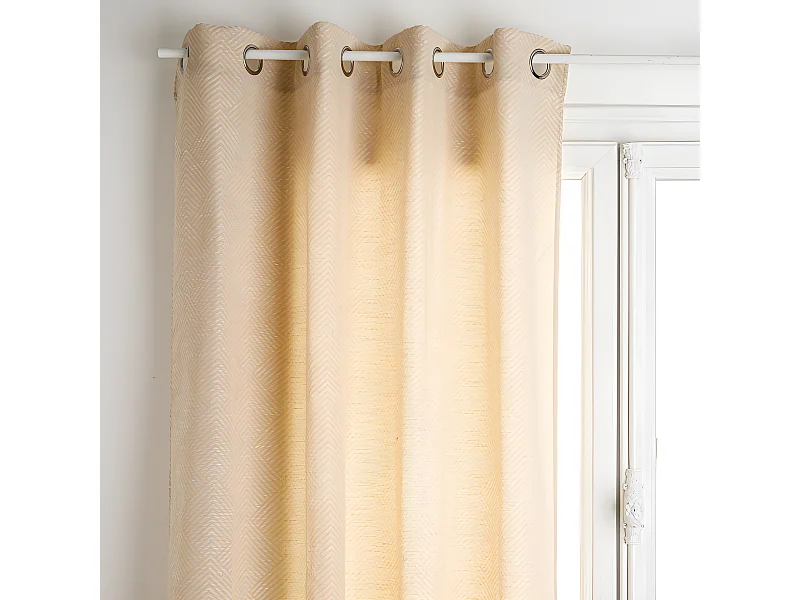 Rideau à œillets "Jacquard Geo" 140 x 260 cm Atmosphera