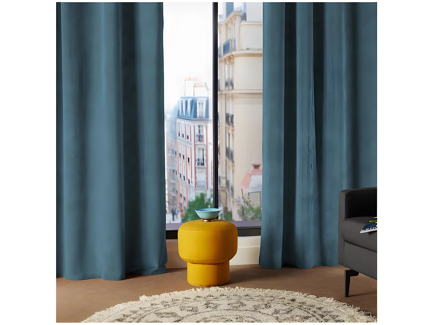 Rideau d'ameublement "Lilou" Effet velours 140 x 260 cm Atmosphera