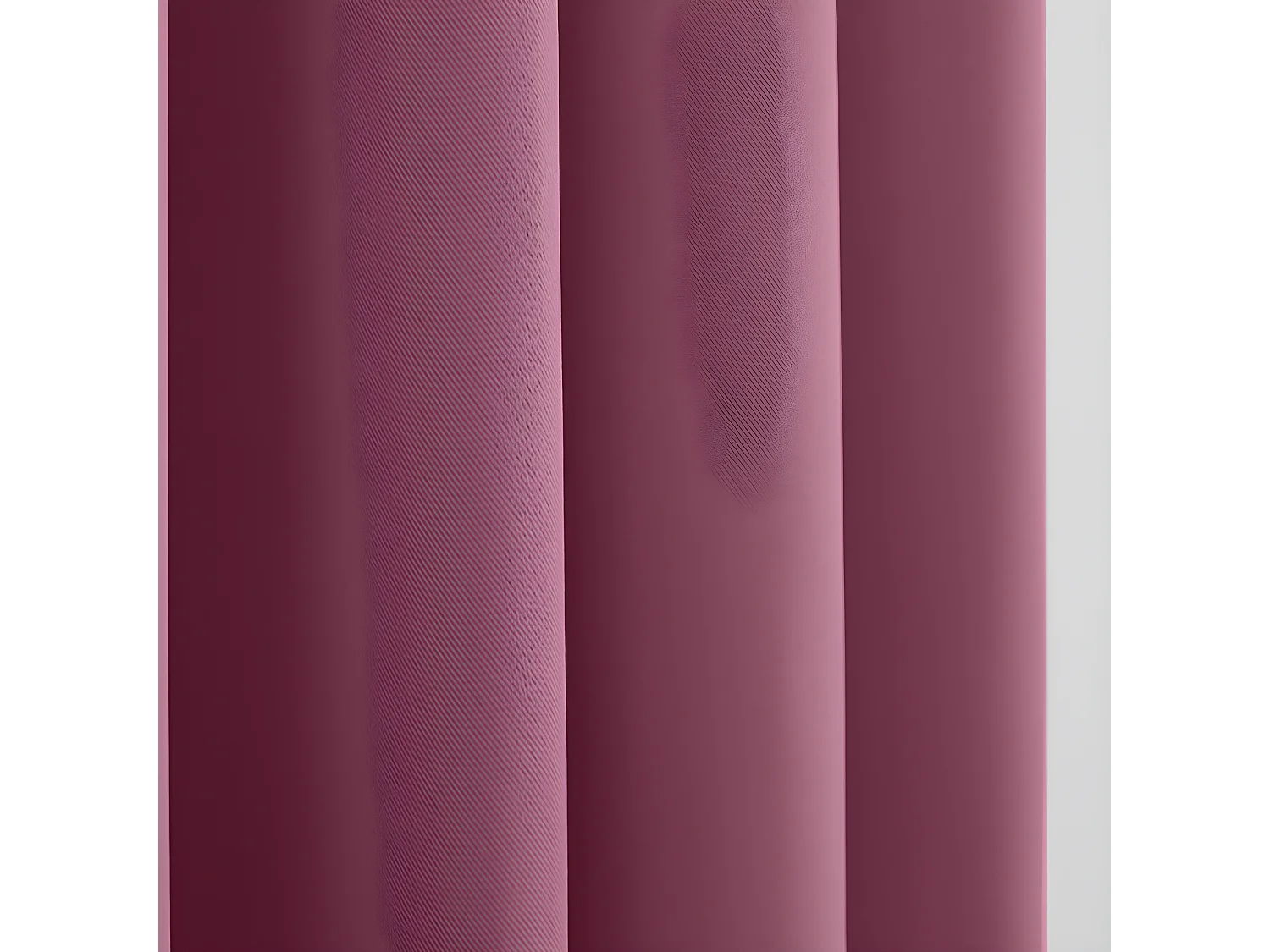 Lot De 2 Rideaux Occultant Thermique Rose Poudré 140 X 260 Cm
