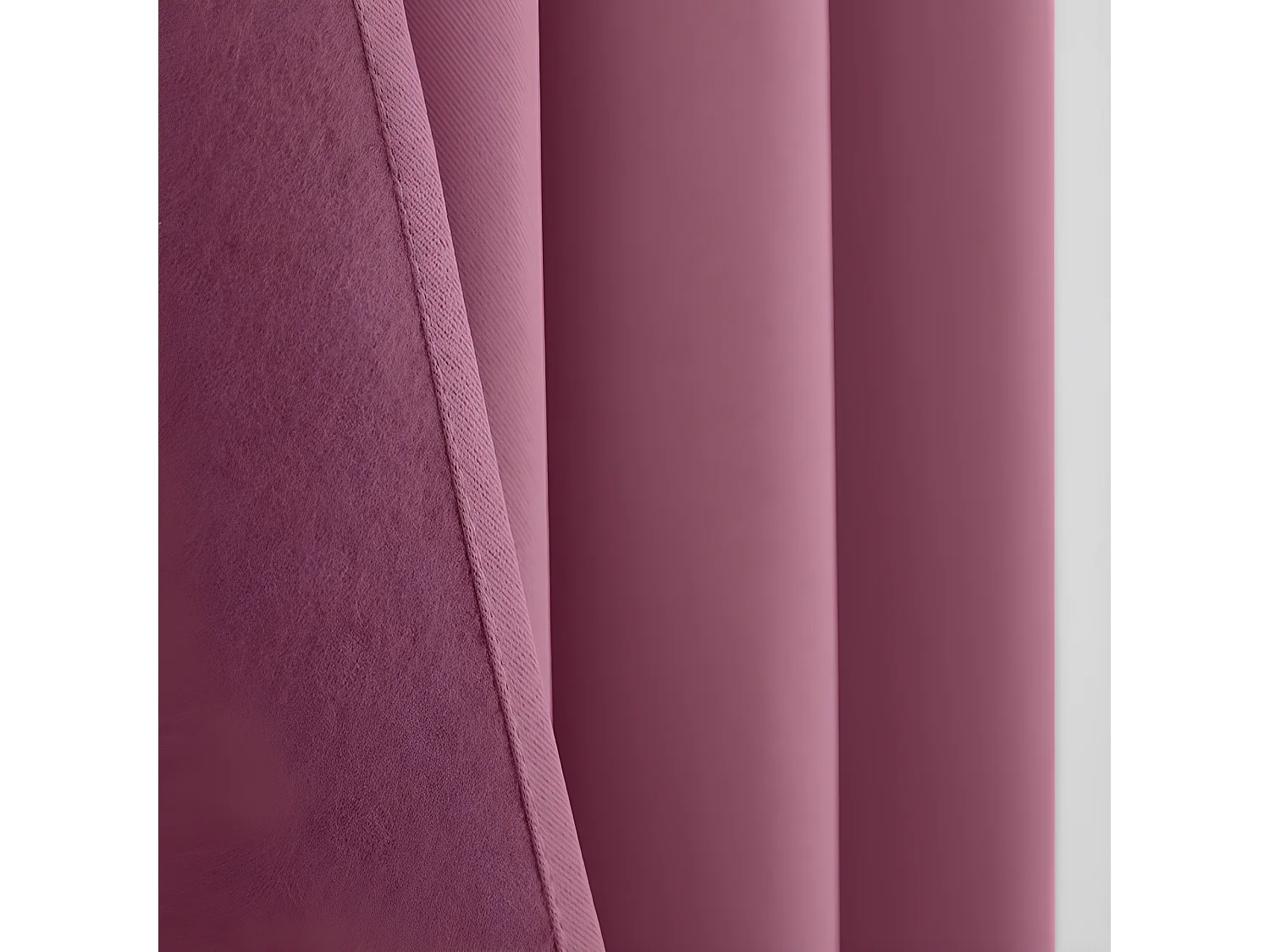 Lot De 2 Rideaux Occultant Thermique Rose Poudré 140 X 260 Cm