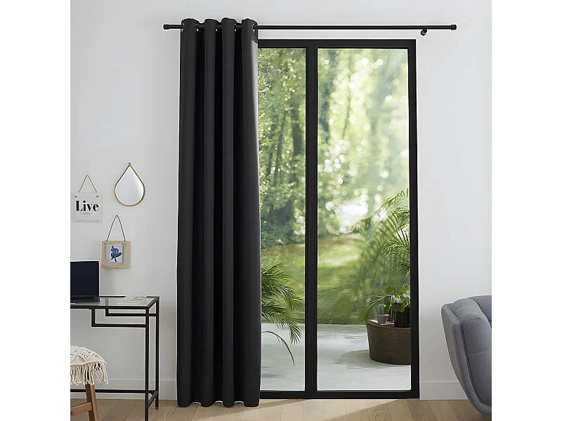 Rideau Occultant Noir 140 X 260 Cm