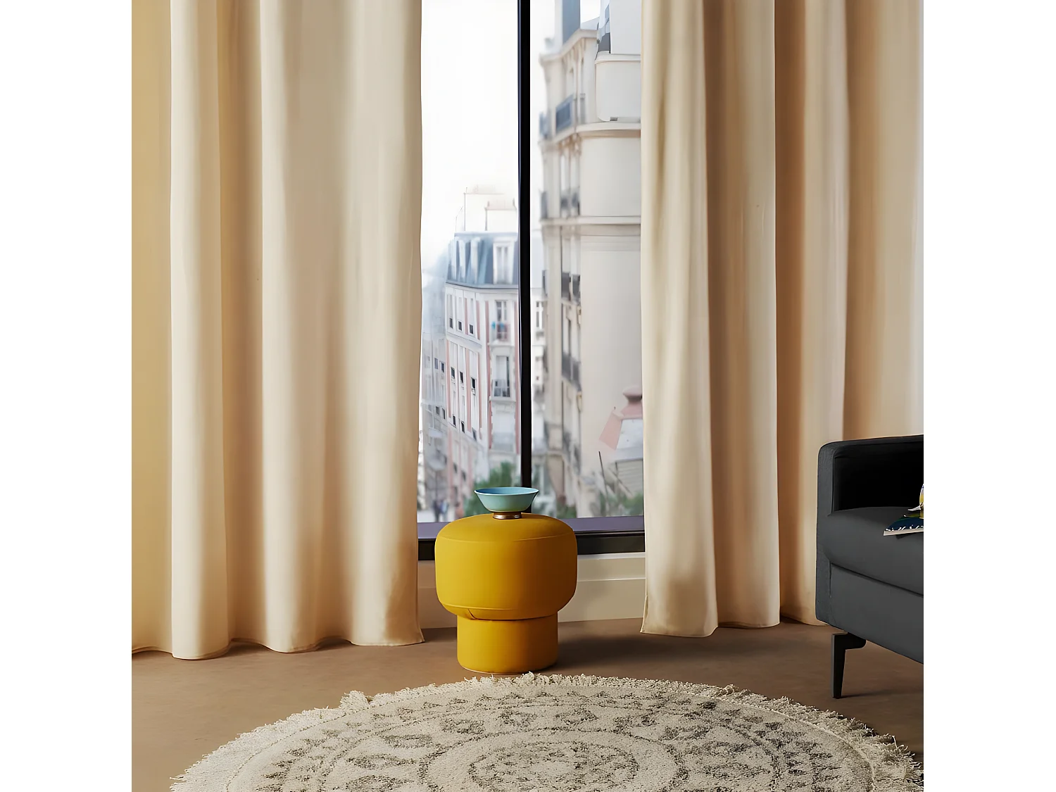 Rideau d'ameublement "Lilou" Effet velours 140 x 260 cm Atmosphera