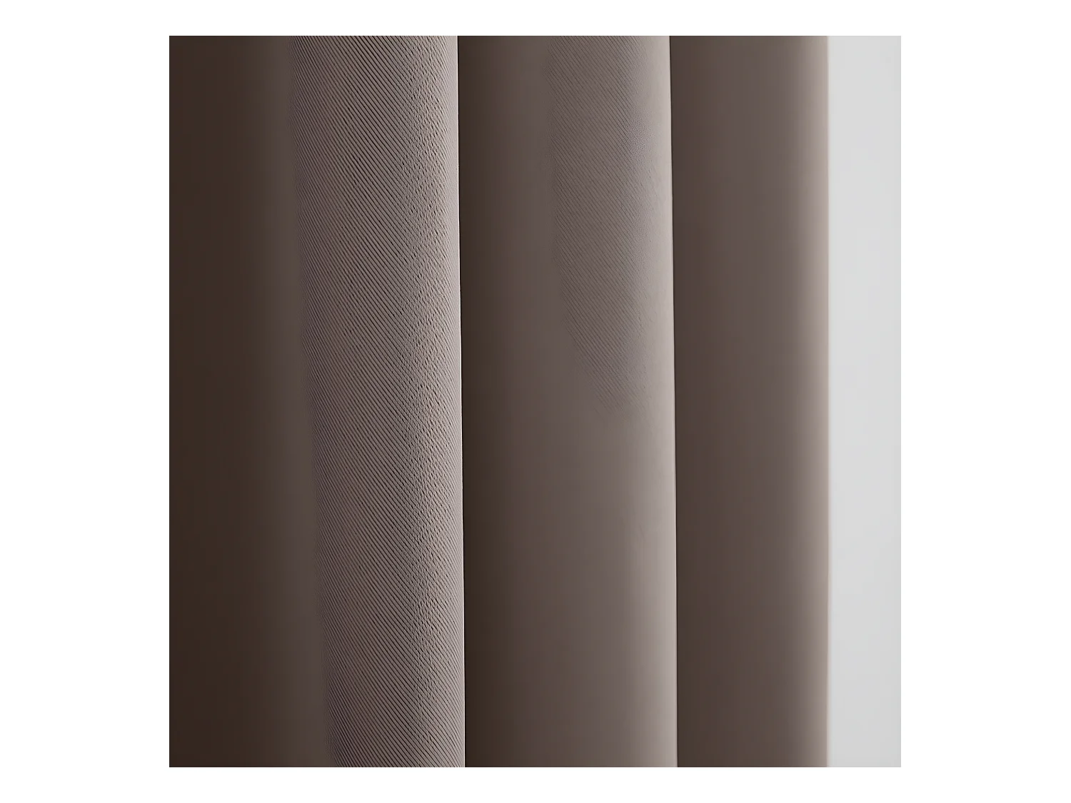 Lot De 2 Rideaux Occultant Thermique Taupe 140 X 260 Cm
