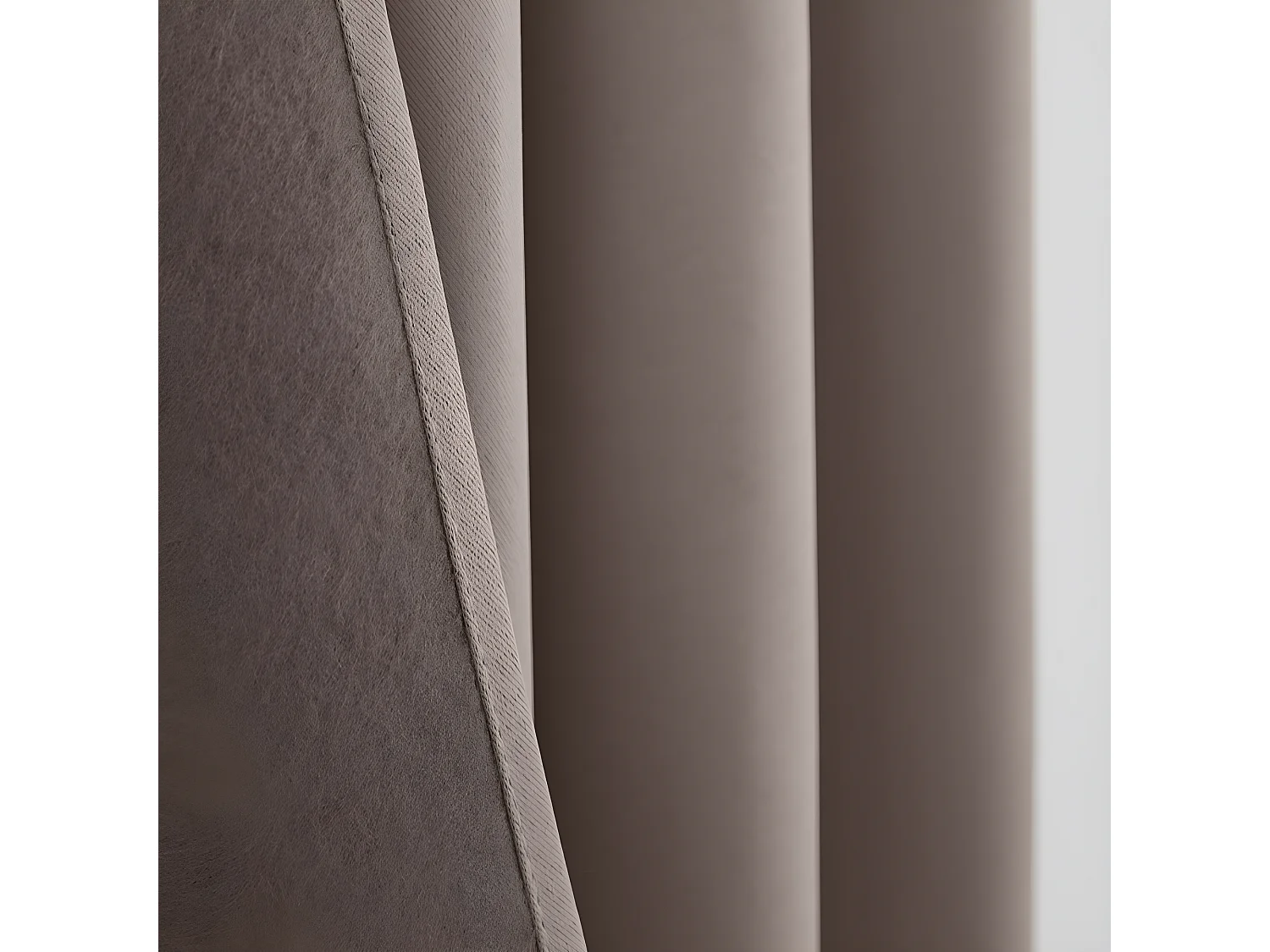 Lot De 2 Rideaux Occultant Thermique Taupe 140 X 260 Cm