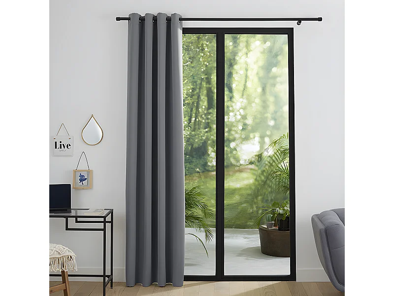 Rideau occultant 140 x 260 cm "Night" Anthracite