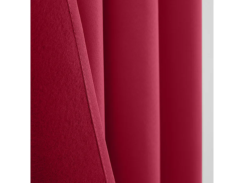 Lot de 2 rideaux occultant phonique et thermique doublé polaire "Arctique" Piment