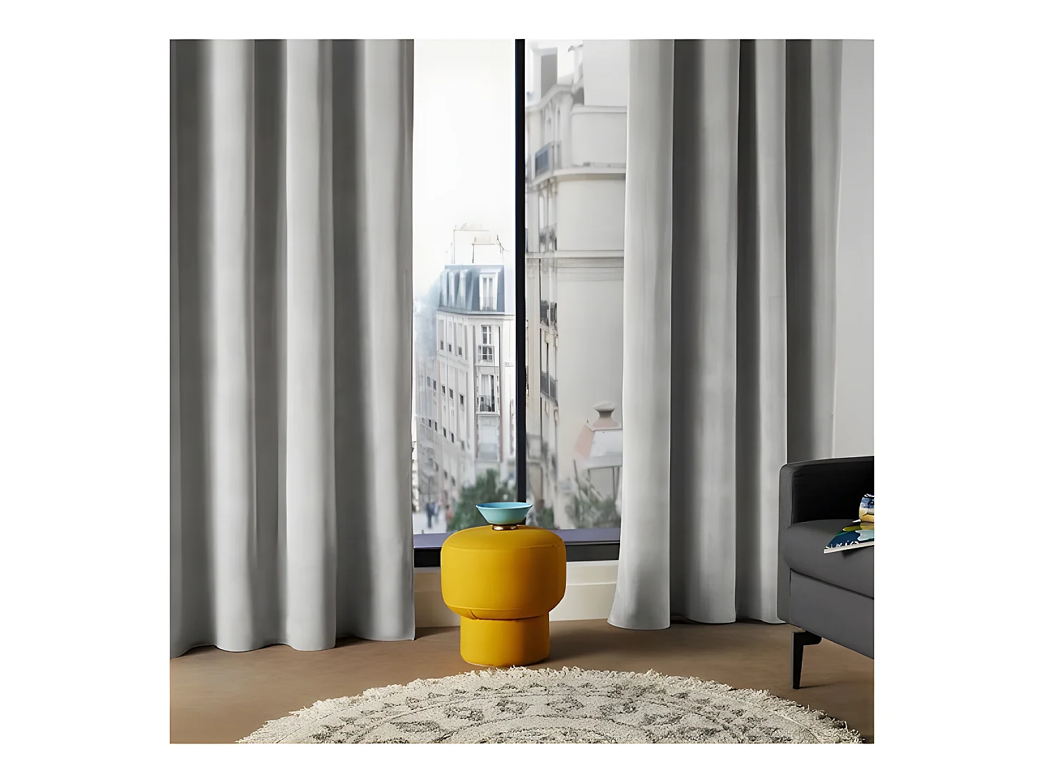 Rideau d'ameublement "Lilou" Effet velours 140 x 260 cm Atmosphera