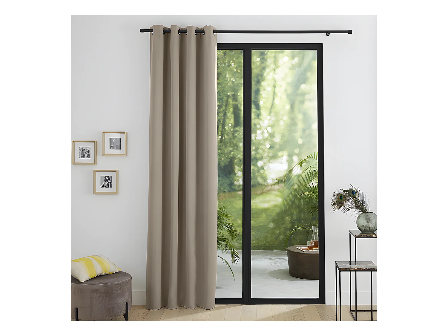 Rideau Occultant Thermique Ficelle 140 X 260 Cm