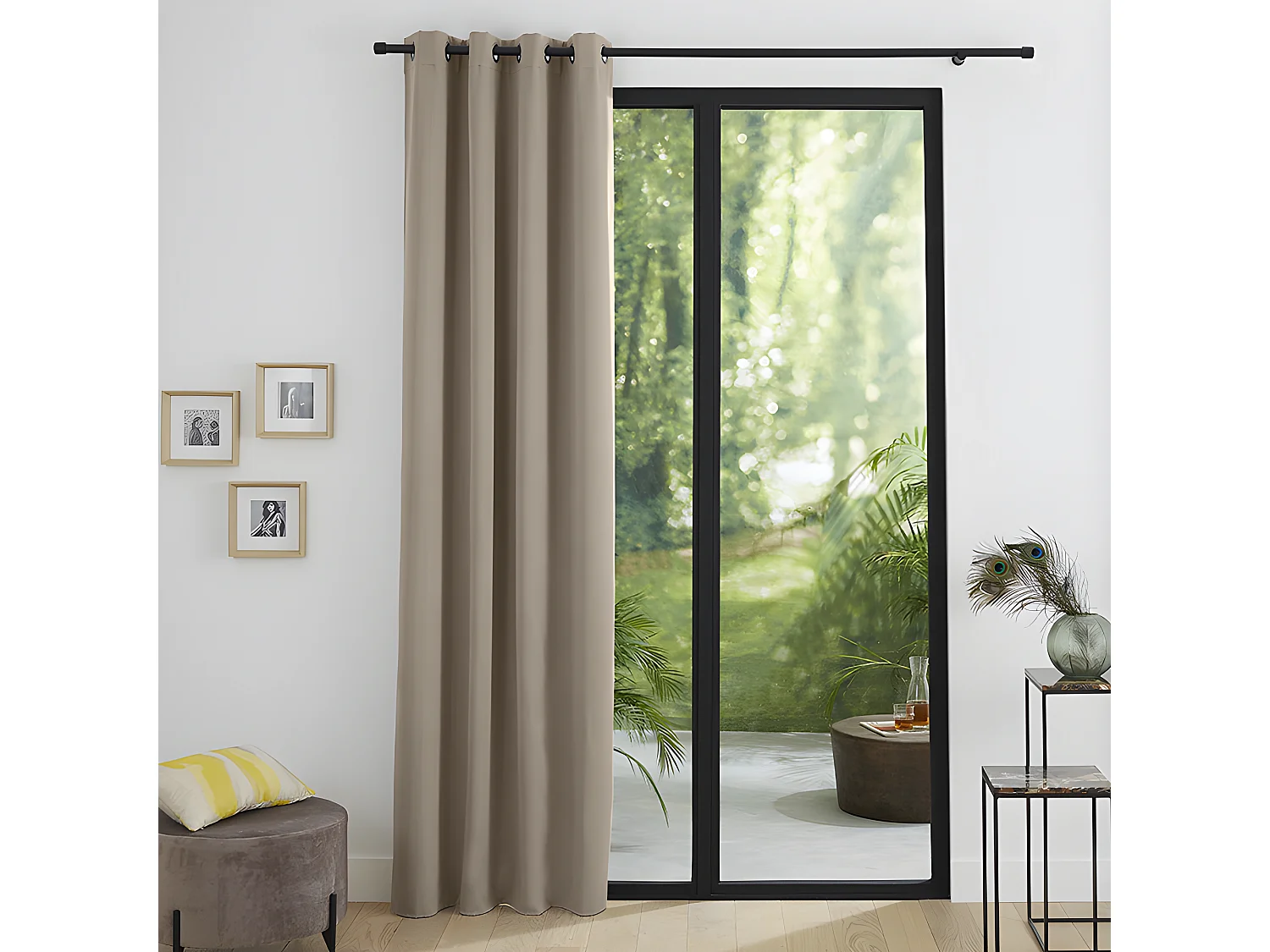 Rideau Occultant Thermique Ficelle 140 X 260 Cm