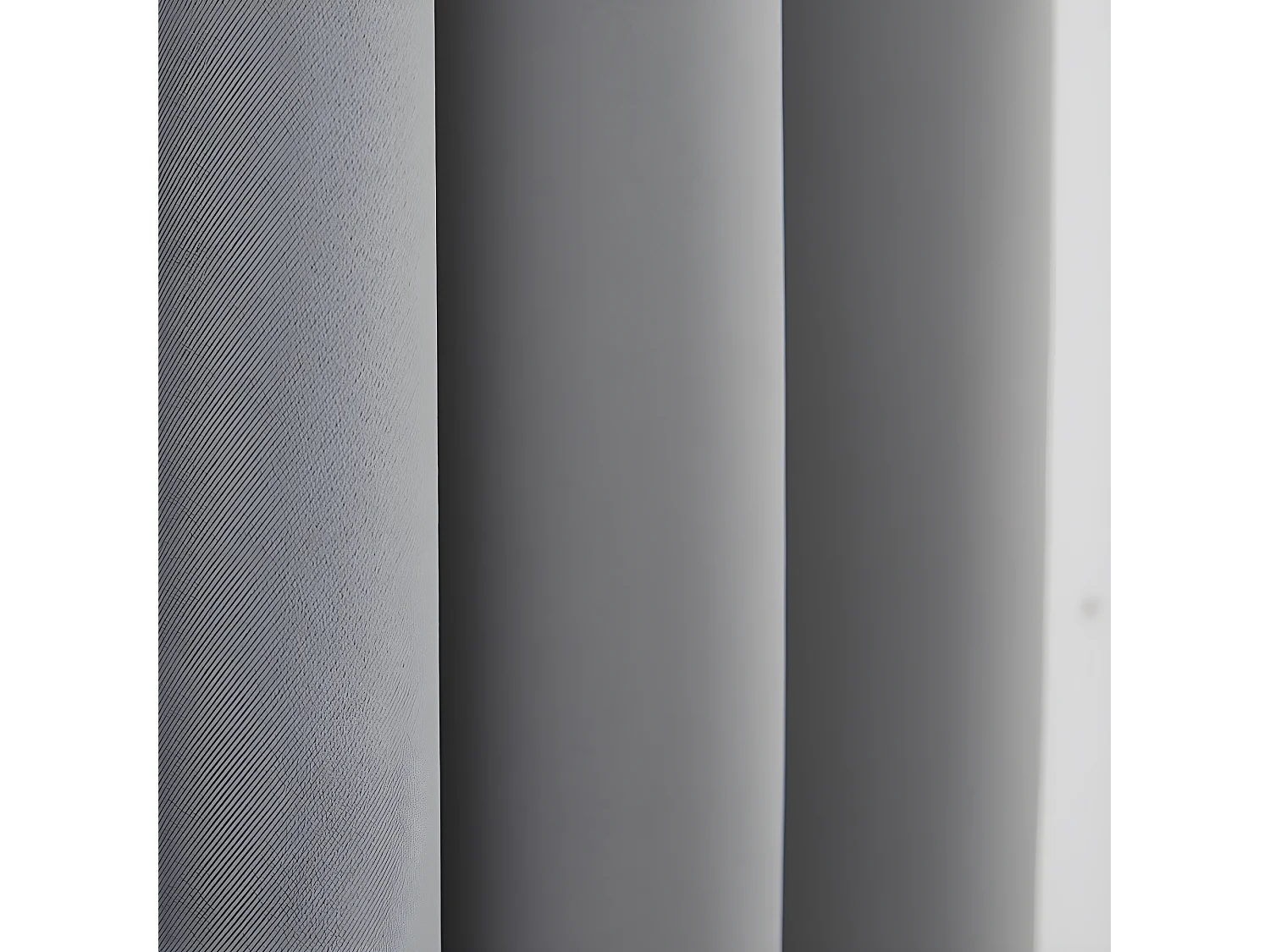 Lot De 2 Rideaux Occultant Gris Clair 140 X 260 Cm