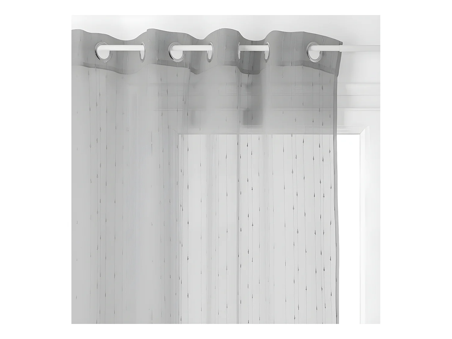 Voilage tissé Plumetis "Anissa" 140 x 240 cm Atmosphera