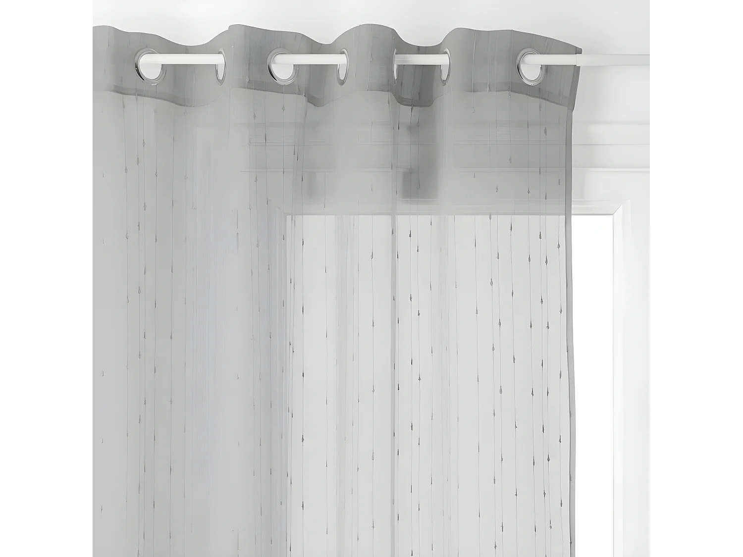 Voilage tissé Plumetis "Anissa" 140 x 240 cm Atmosphera