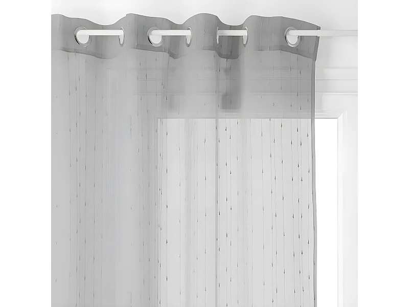 Voilage tissé Plumetis "Anissa" 140 x 240 cm Atmosphera