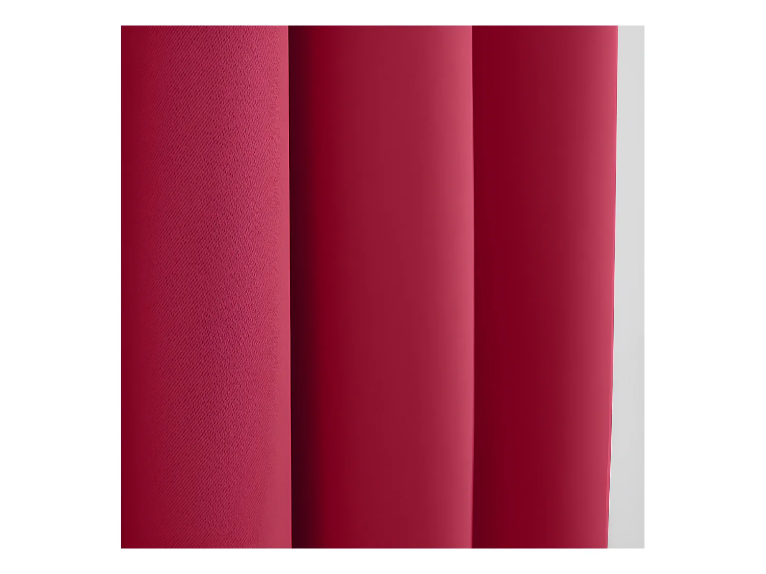 Lot De 2 Rideaux Occultant Rouge 140 X 260 Cm