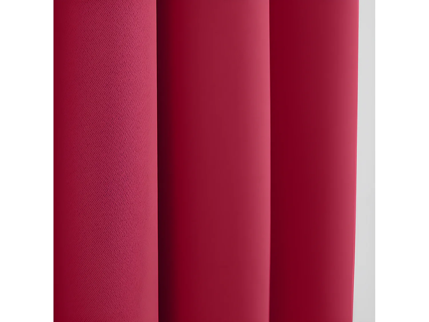 Lot De 2 Rideaux Occultant Rouge 140 X 260 Cm
