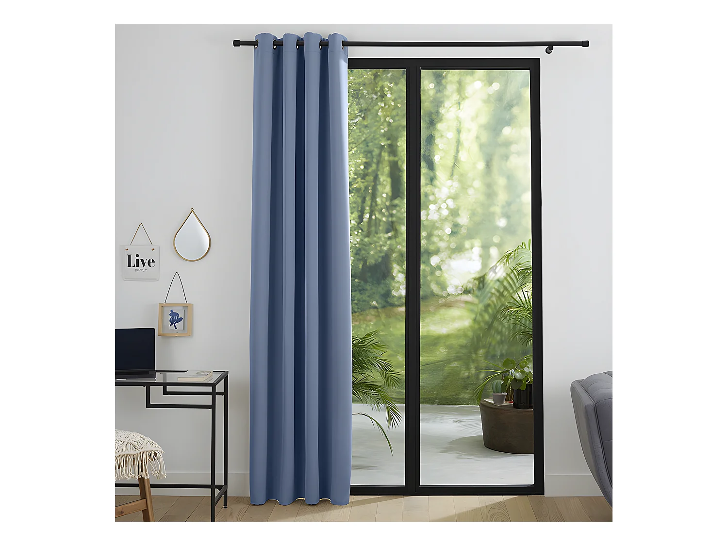 Rideau occultant 140 x 260 cm "Night" Bleu Tendre