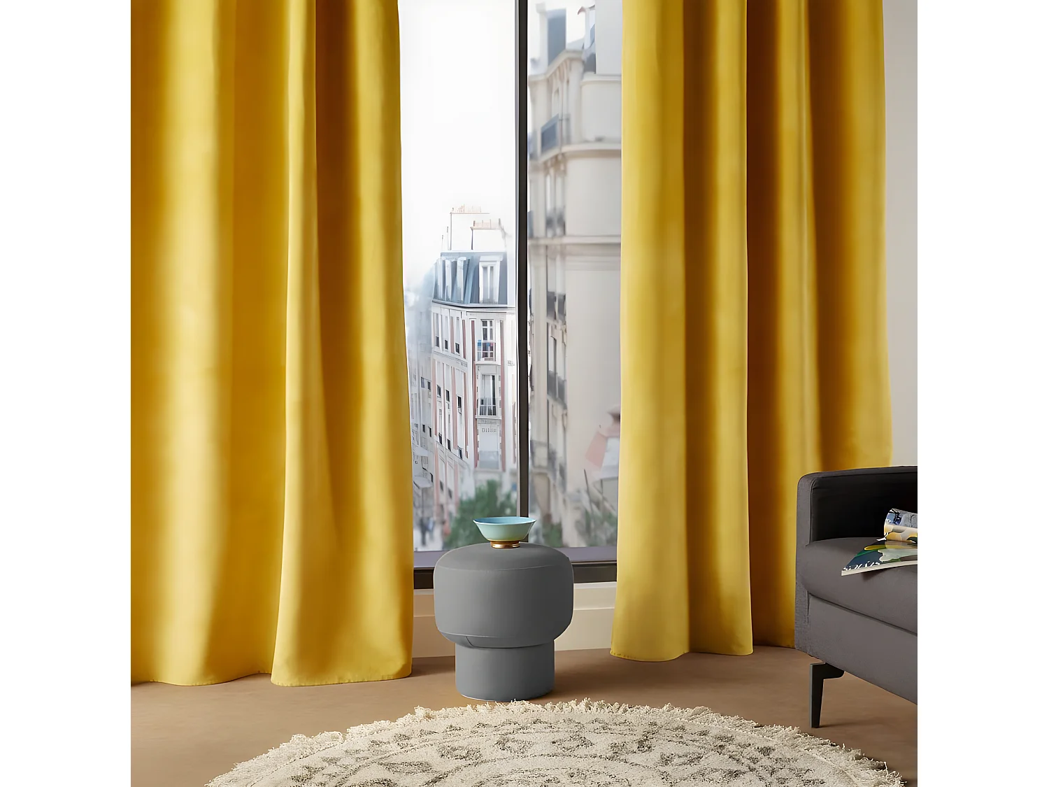 Rideau d'ameublement "Lilou" Effet velours 140 x 260 cm Atmosphera