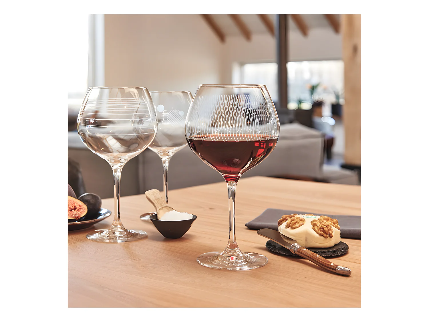 Lot de 6 verres à Bourgogne gravés 630ml Transparent  Leonardo