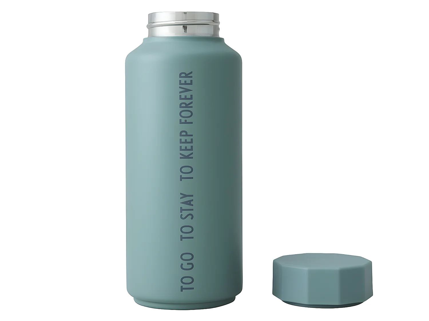 Gourde isotherme 500ml unie  To Go vert gris Design Letters