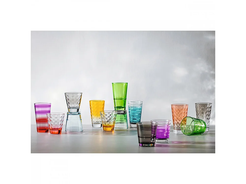 Lot de 6 verres colorés 300ml Multicolore  Leonardo