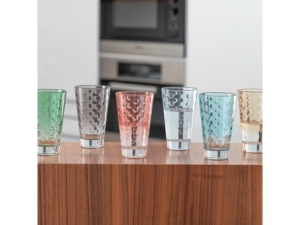 Lot de 6 verres colorés 300ml Multicolore  Leonardo