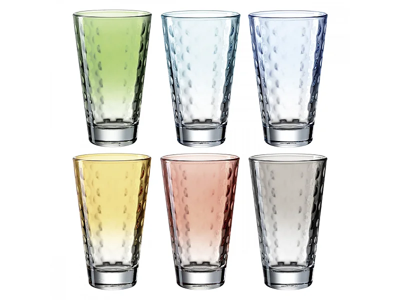 Lote de 6 vasos de colores 300ml multicolor