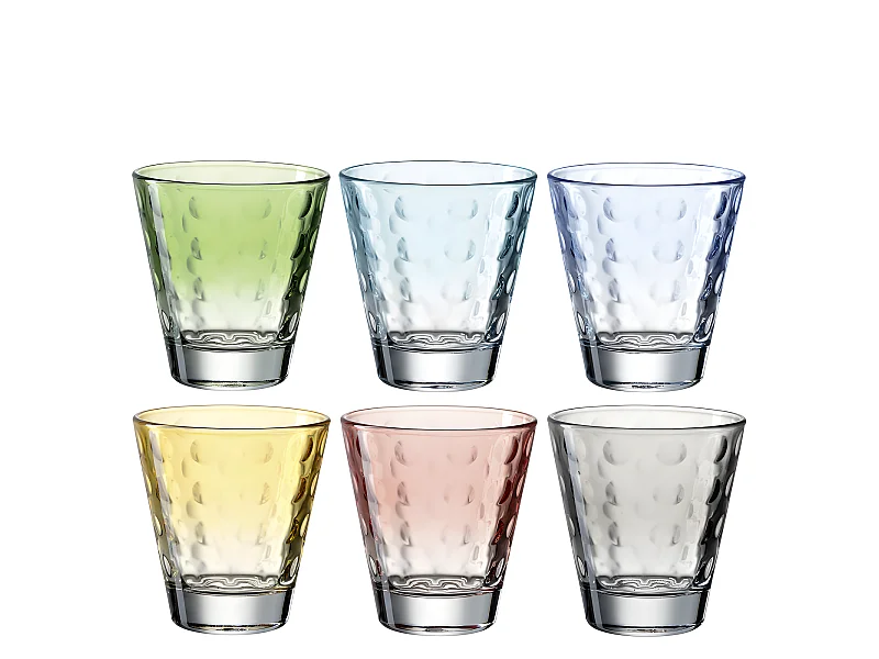 Lote de 6 vasos de colores 215 ml vaso multicolor