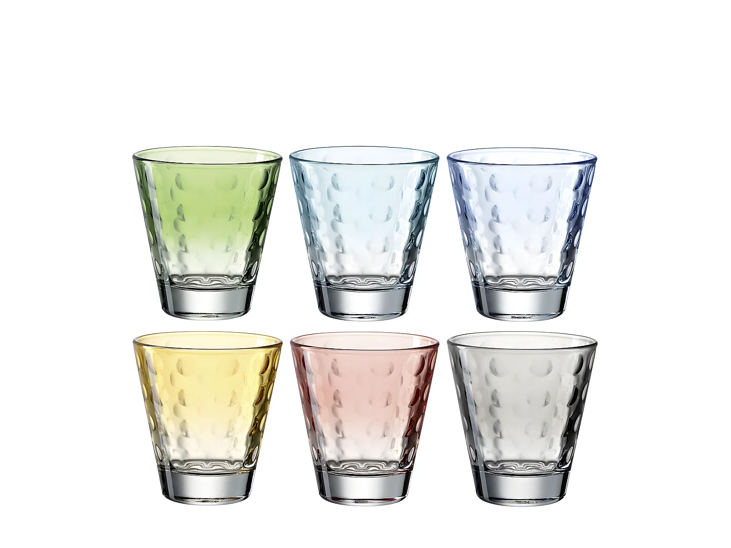 Lot de 6 verres colorés 215ml Multicolore  Leonardo