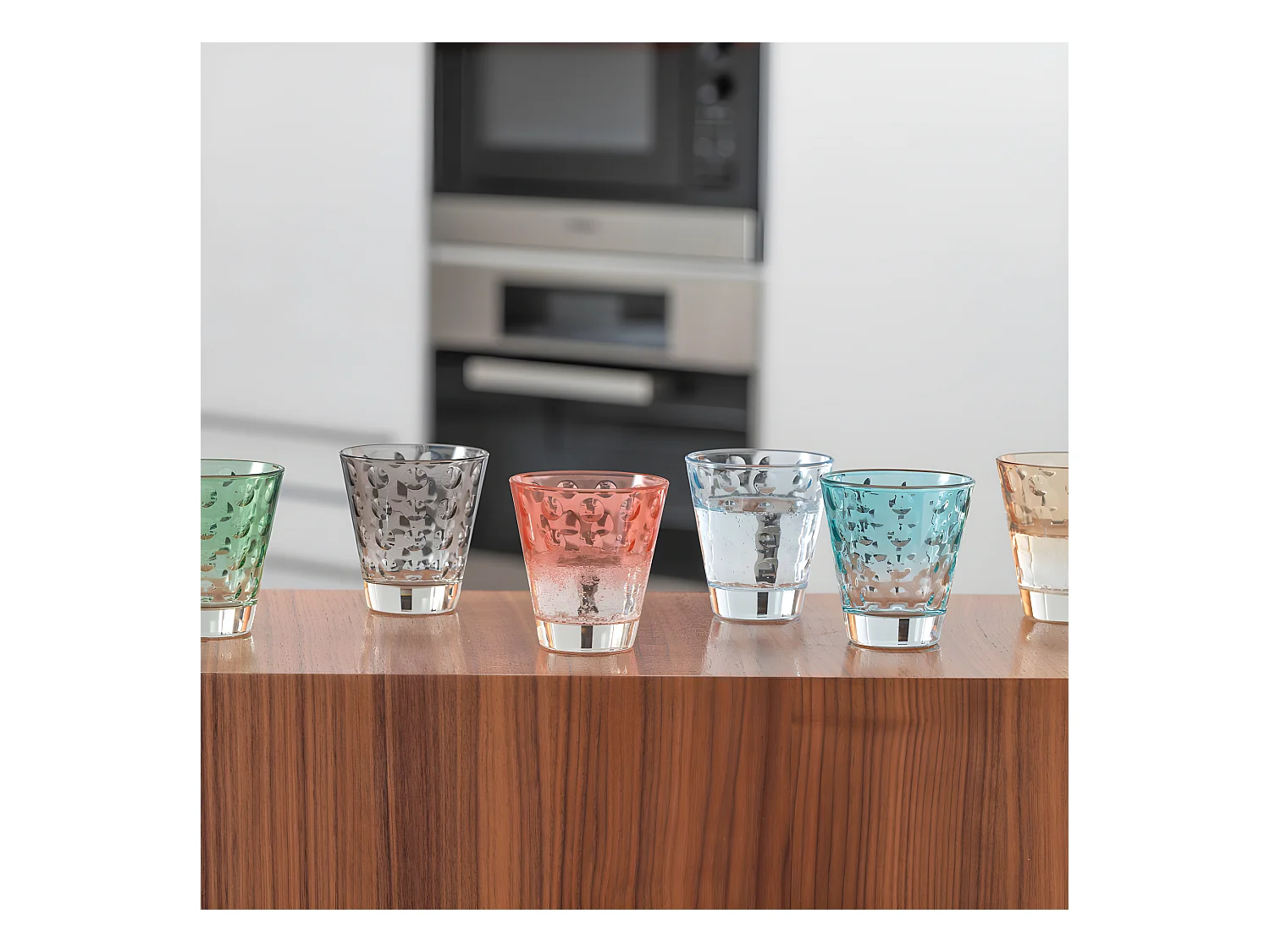 Lot de 6 verres colorés 215ml Multicolore  Leonardo