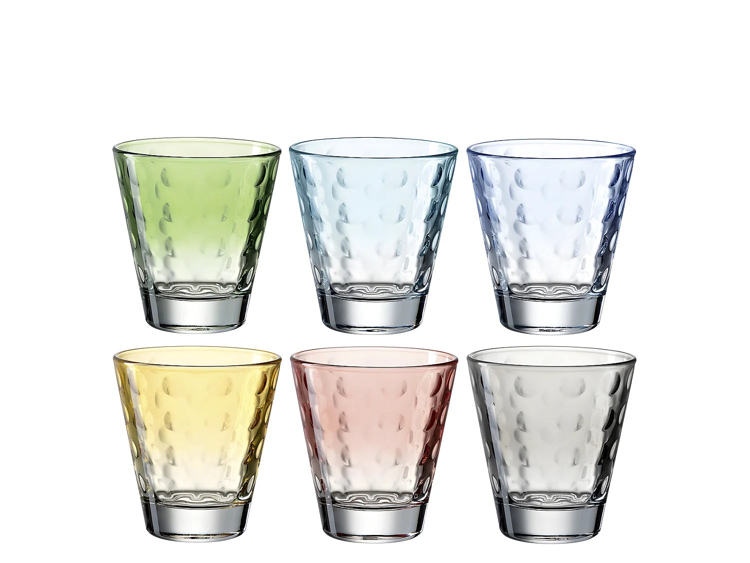 Lot de 6 verres colorés 215ml Multicolore  Leonardo