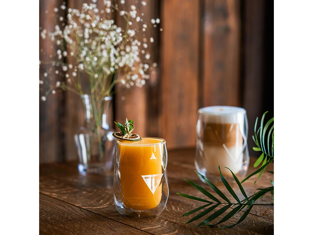 Lot de 2 verres double paroi 250ml Transparent  Vialli Design