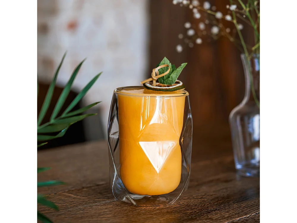 Lot de 2 verres double paroi 250ml Transparent  Vialli Design