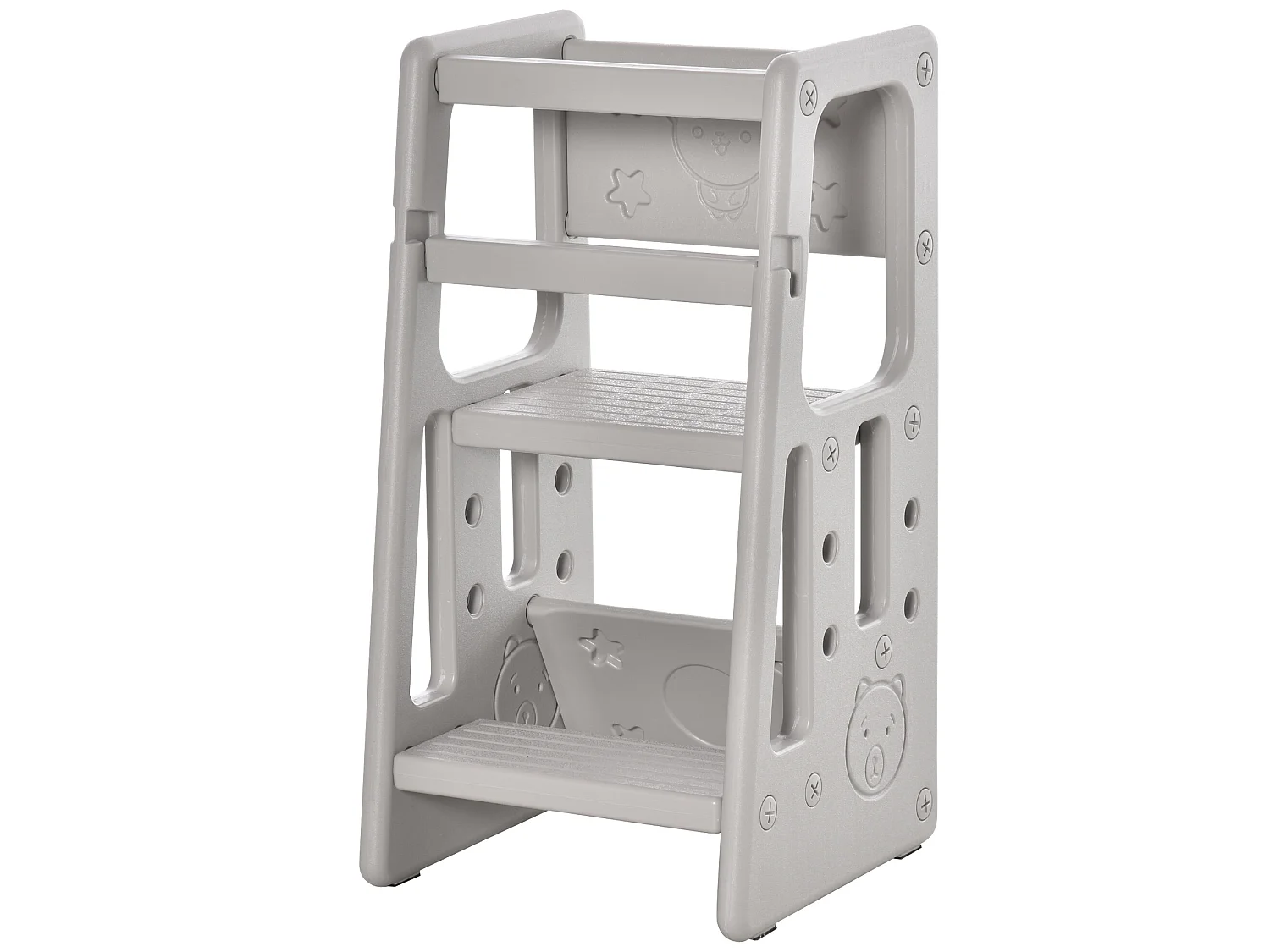 Torre de aprendizaje gris 47x47x90 cm HOMCOM