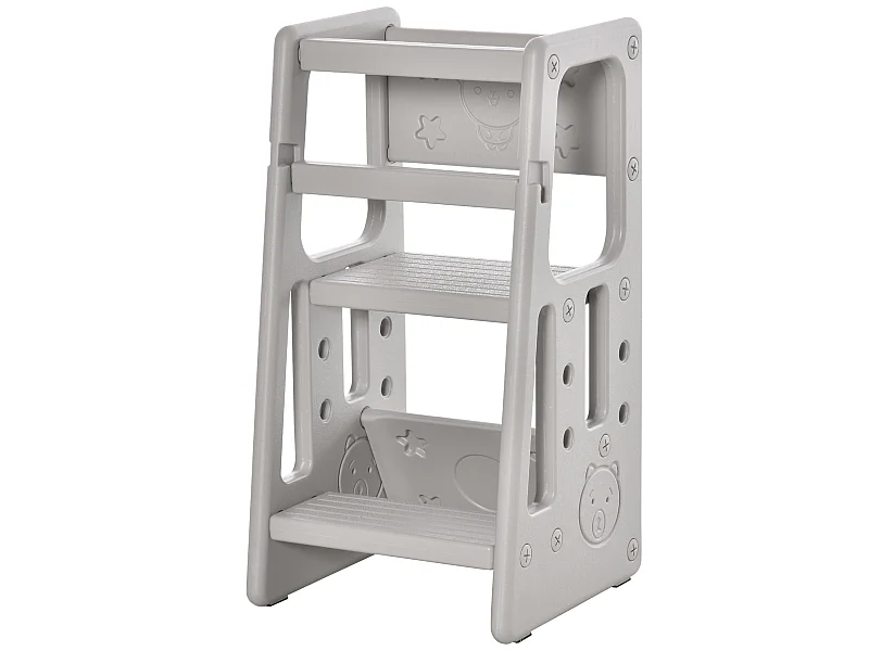 Torre de aprendizaje gris 47x47x90 cm HOMCOM