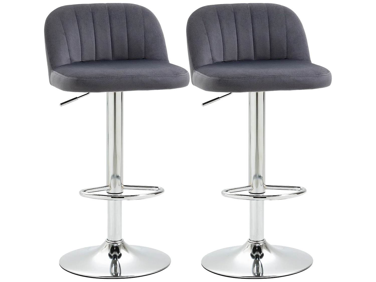 Taburetes de bar gris 43x45x101 cm HOMCOM