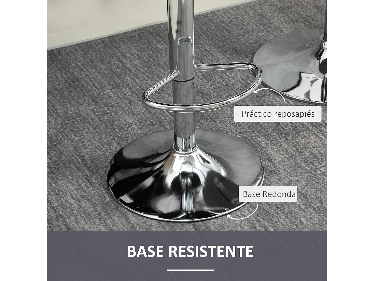 Taburetes de bar gris 43x45x101 cm HOMCOM