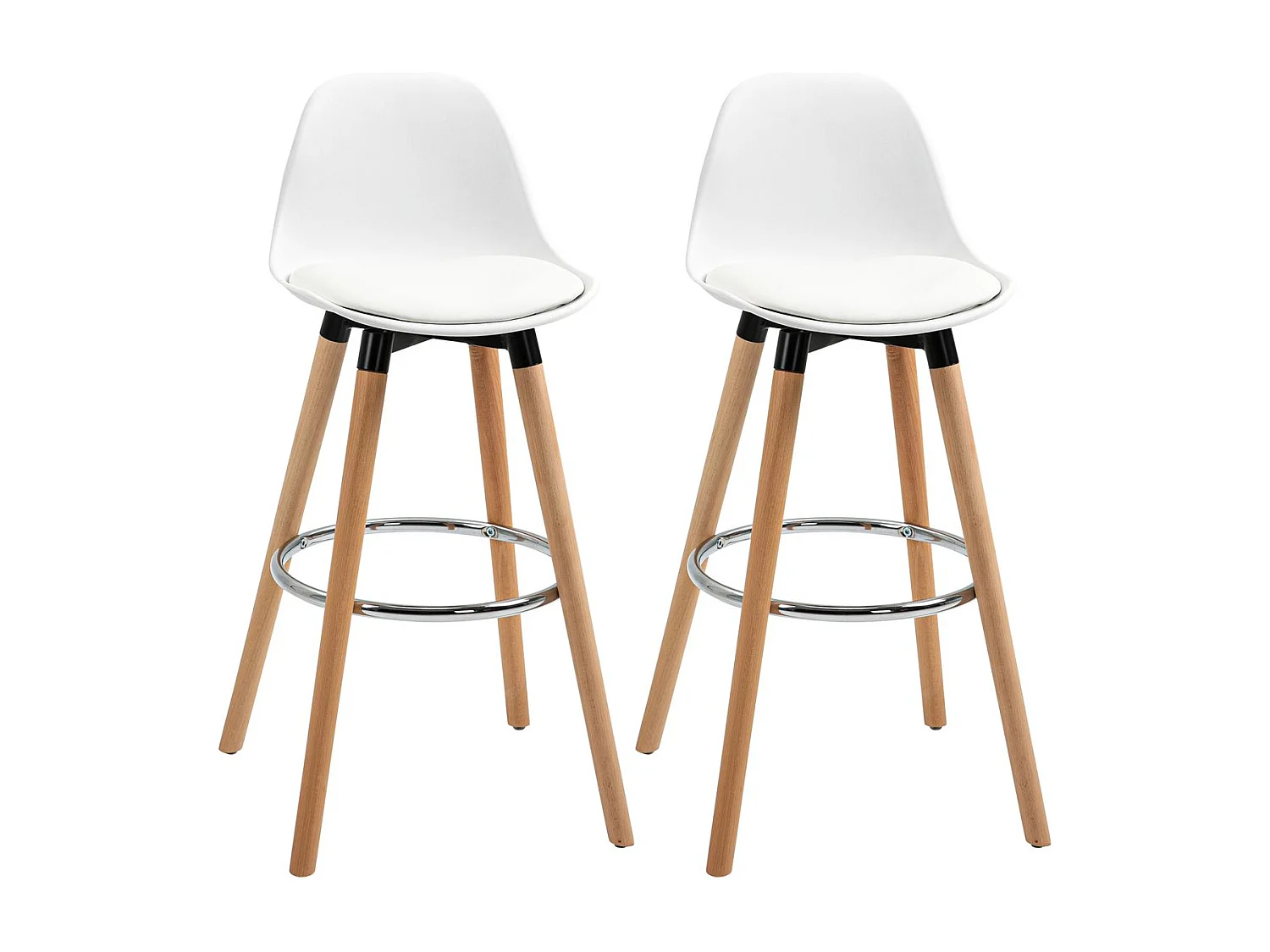 Taburetes de bar blanco 40x42x91 cm HOMCOM