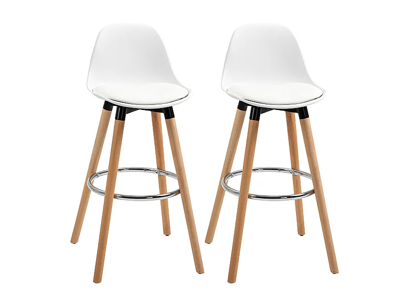 Taburetes de bar blanco 40x42x91 cm HOMCOM