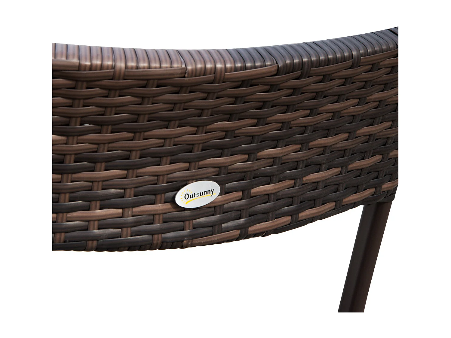 Conjunto de mesa y 2 sillas marrón 61x46x84 cm Outsunny