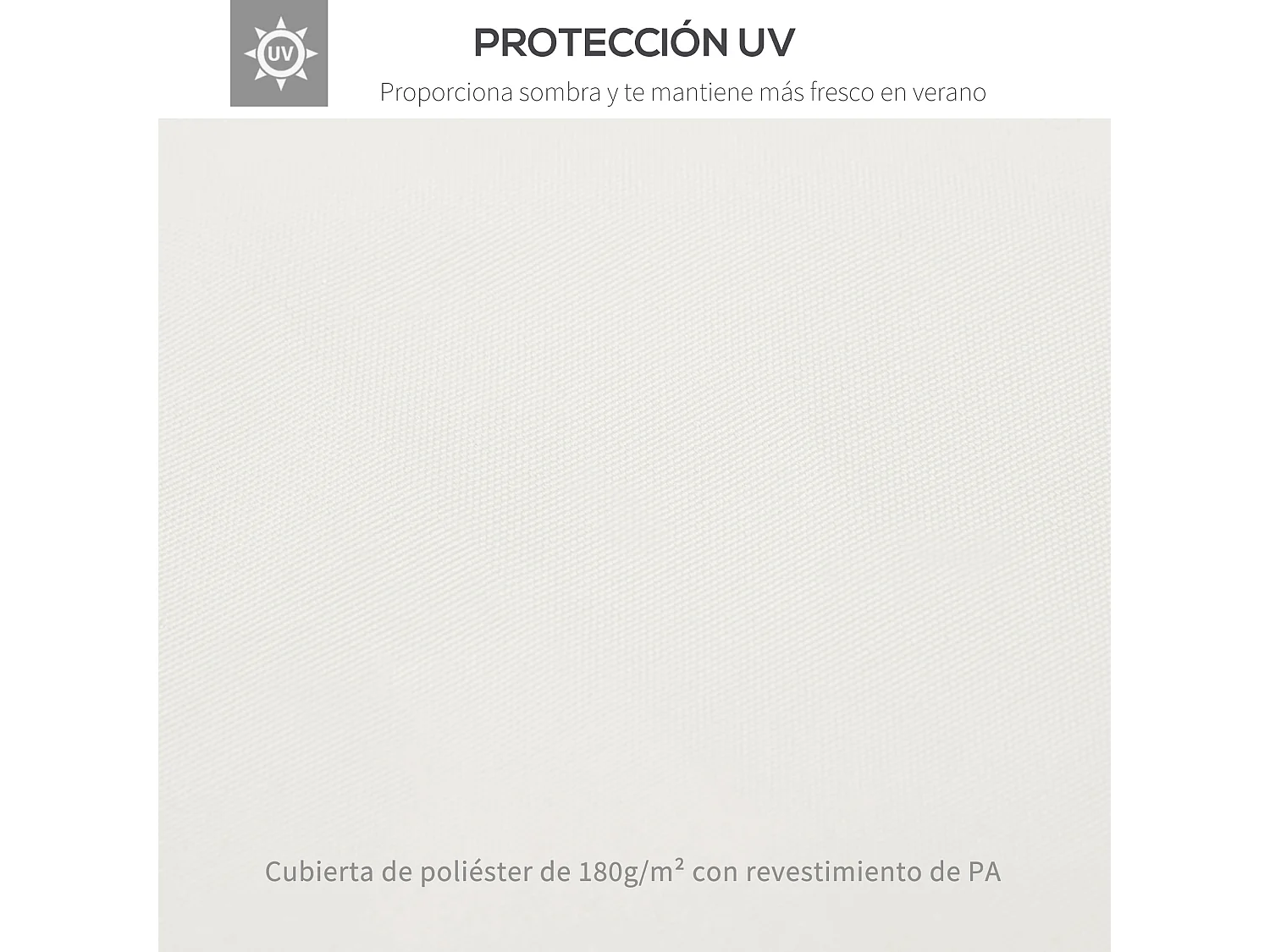 Techo de repuesto crema 393x294x18 cm Outsunny